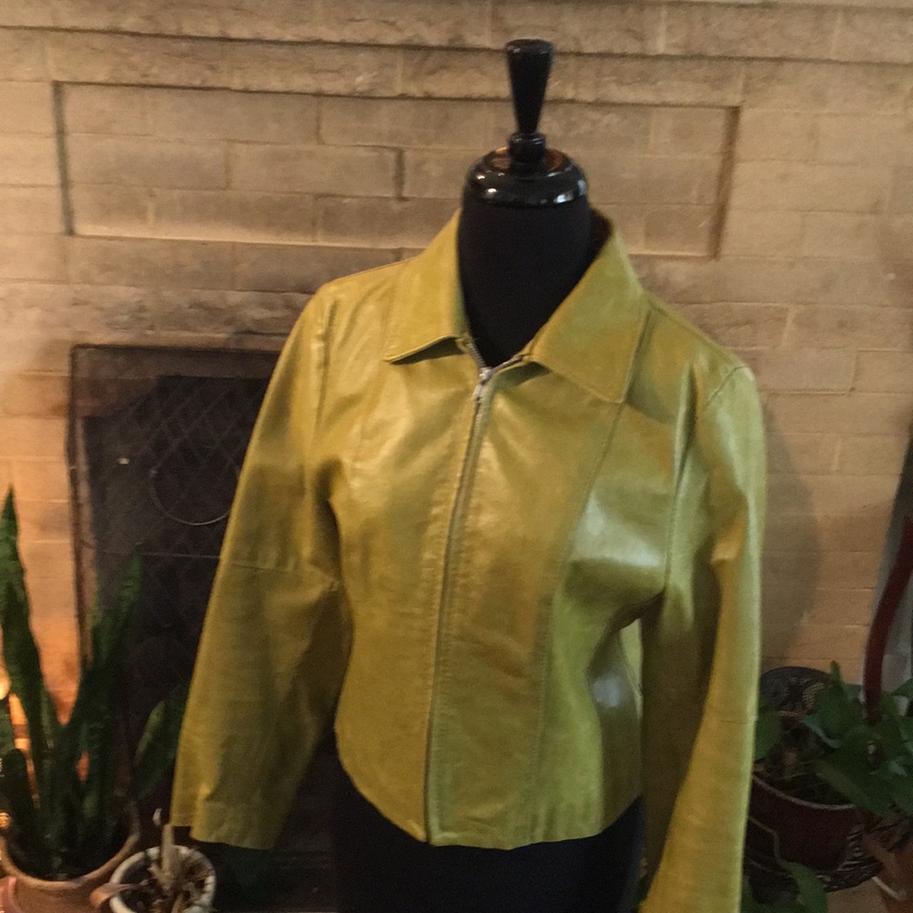 Olive Green Leather Jacket